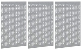 vidaXL Αποθηκευτική Παγκάκια 3 pcs Γκρι 150 x 1 x 80 εκ