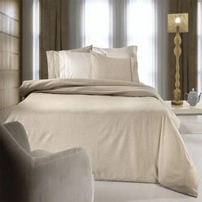 Σεντόνια Linear Flannel (Σετ 3τμχ) Beige Guy Laroche Single 170x265cm 100% Cotton Flannel
