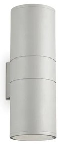 Απλίκα Φωτιστικό Τοίχου 2xE27 Γκρι ΙΡ54 Up-Down 31cm Gun 163604 Ideal Lux 163604