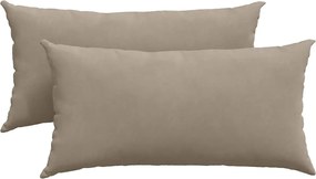 vidaXL Μαξιλάρι Καναπέ 2 pcs Taupe 80 x 40 cm ύφασμα
