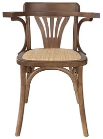 Καρέκλα Επαγγελματική ArteLibre HYPERION Καρυδί Ξύλο/Rattan 45x42x77cm-15320018