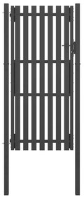 Πύλη Κήπου Ανθρακί 100x200 εκ. από Ατσάλι