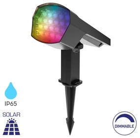 Φωτιστικό Ηλιακό Braytron BG36-00592 Γκρι (Grey) RGB