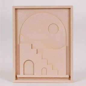 Διακοσμητικό Τοίχου Ξύλινο Σπίτι 812-40003 40x3x50,8cm Beige Estheti Home Ξύλο