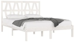 vidaXL Πλαίσιο Κρεβατιού Λευκό 120x190 εκ Μασίφ Πεύκο Small Double