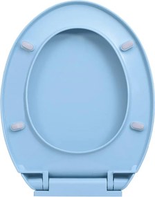 vidaXL Κάλυμμα Λεκάνης με Soft Close &amp;amp; Quick Release Οβάλ Μπλε