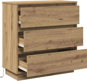 vidaXL Κομοδίνο Artisan Oak 71 x 34,5 x 75 εκ. Επεξεργασμένο ξύλο
