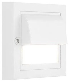 Απλίκα Φωτιστικό Τοίχου LED 6W 3CCT IP65 13,5x13,5cm Senario Pro Eurolamp 145-52124 Λευκό