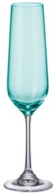 Ποτήρι Σαμπάνιας 200ml Strix Γαλάζιο - Crystal Bohemia - 6 ΤΜΧ