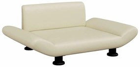 vidaXL Κρεβάτι Σκύλου Κρεμ 70 x 45 x 28 εκ. από Συνθετικό Δέρμα