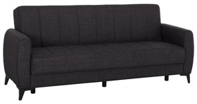 ΚΑΝΑΠΕΣ ΚΡΕΒΑΤΙ ΜΕ ΑΠΟΘ.ΧΩΡΟ TΡΙΘΕΣΙΟΣ NIKKO HM3292.01 ΓΚΡΙ ΥΦΑΣΜΑ 209x76x83Υεκ.