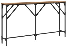 vidaXL Τραπέζι Κονσόλας Παλιό Ξύλο 140x23x75 εκ. Κατασκευασμένο Ξύλο