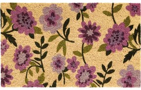 Πατάκι Εισόδου Ruco Print Flowers 644 45x75cm Beige-Purple Sdim 45X75