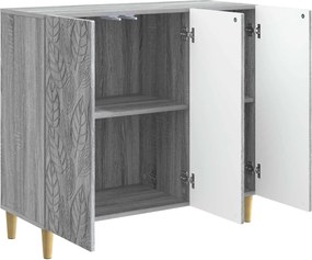 vidaXL Πλαϊνό γραφείο Γκρι Sonoma 89 x 34,5 x 80 εκ Επεξεργασμένο Ξύλο