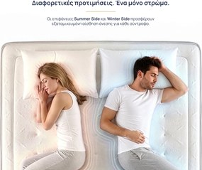 Στρώμα Onesleep, Verso Adapt Sleep Technology, 180x200x28, Μέτριο