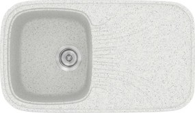 Kitchen Sink Sanitec Classic 315 Inset 82x50 cm Granite White