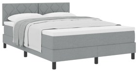 vidaXL Κρεβάτι με Στρώμα Light Grey 140x190 εκ. Καμβά