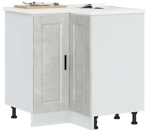 Γωνιακό ντουλάπι βάσης κουζίνας Porto Γκρι Σκυροδέματος