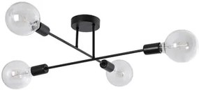 POWERTECH φωτιστικό οροφής HLL-0149, 4x E27, μεταλλικό, μαύρο