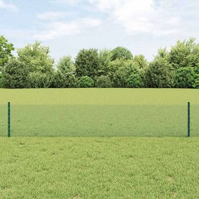 vidaXL Συρμάτινος Φράχτης με 22 Πόδια U Πράσινος 0.4x50 μ Χάλυβας