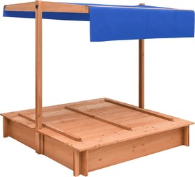 vidaXL Αμμοδόχος με Οροφή 112 x 112 x 112 εκ. από Ξύλο Ελάτης