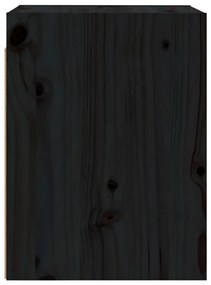 Ντουλάπι Τοίχου Μαύρο 30 x 30 x 40 εκ. από Μασίφ Ξύλο Πεύκου - Μαύρο
