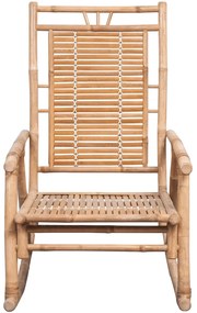 vidaXL Πολυθρόνα Kουνιστή Μπαμπού με Μαξιλάρι