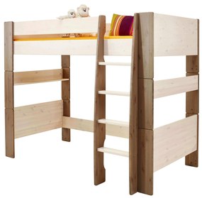 Υπερυψωμένο κρεβάτι High-Sleeper 4KIDS σε ξύλο πεύκου ( Whitewash Stone)