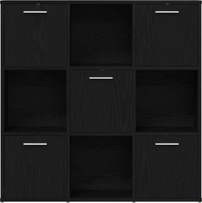 vidaXL Βιβλιοθήκη Μαύρη Δρυς 90x28x90 εκ. από Τεχνητό Ξύλο