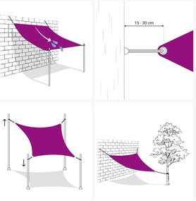 vidaXL Πανί Σκίασης Λευκό 2,5 x 3,5 μ. από HDPE 160 γρ./μ²