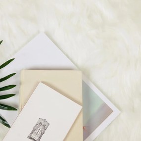 vidaXL Ψεύτικο Δέρμα Προβάτου Χαλί Tafalla Λευκό 80 x 120 cm