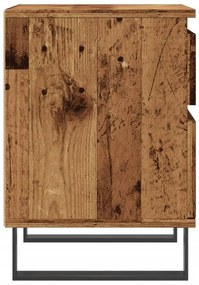 Κομοδίνα 2 τεμάχια Παλιό ξύλο 40x35x50 cm Κατασκευασμένο ξύλο - Καφέ
