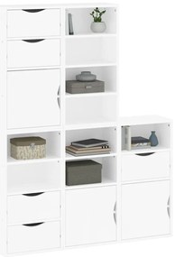 vidaXL Πλαϊνά ντουλάπια 5 τεμ. ODDA 40x24x79 εκ. από Μασίφ Ξύλο Πεύκου