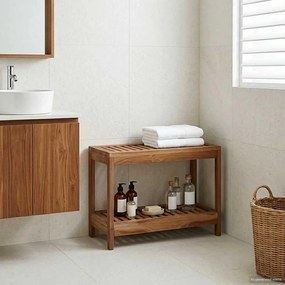 vidaXL Τραπέζι Πλευρικής Μπανιέρας Φυσικό 60 x 30 x 45 cm