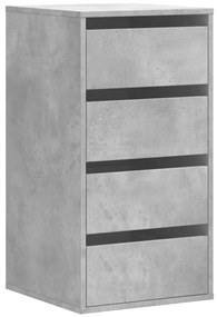 vidaXL Συρταριέρα Γκρι Σκυροδέματος 40x41x76 εκ. Επεξεργ. Ξύλο