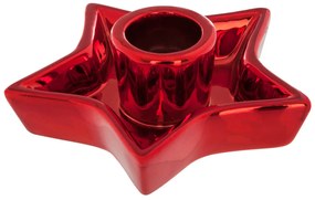 Χριστουγεννιάτικο Κηροπήγιο (Φ10.5x3.5) A-S Star Red 152357A