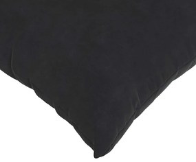 vidaXL Μαξιλάρι Καναπέ 2 pcs Μαύρο 80 x 40 cm Υφασμάτινο Κορντουρά