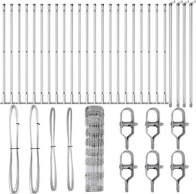 vidaXL Στύλος Περιφράξεων Γαλβανισμένο 50 x 0,8 m Ατσάλι