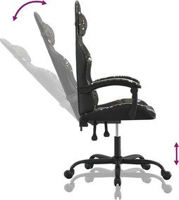 vidaXL Καρέκλα Gaming Μαύρο/Παραλλαγή από Συνθετικό Δέρμα