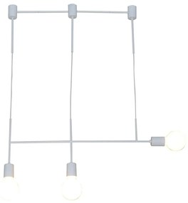 Φωτιστικό Οροφής Κρεμαστό Led HL-3526-3 77-3817 Megan White  Homelighting Metal