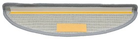 vidaXL Πατάκια Σκαλιών 15 τεμ. Γκρι Ημίστρογγυλά 56x17x3 εκ.