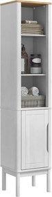 vidaXL Ψηλό ντουλάπι μπάνιου με ράφι FLORO Λευκό 35 x 30 x 160 εκ