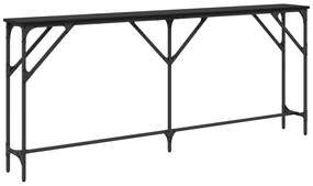 vidaXL Τραπέζι Κονσόλας Μαύρης Δρυός 180x23x75 εκ. Κατασκευασμένο Ξύλο