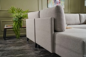 Γωνιακός Καναπές Efsun - 300x202x78εκ - Χρώμα Cream