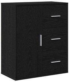 vidaXL Πλαϊνό γραφείο Μαύρη δρυς 60 x 31 x 70 εκ Επεξεργασμένο ξύλο