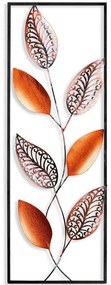 Διακοσμητικό Τοίχου Leaf 930DYU1238 32x90cm Black-Copper Wallity Μέταλλο