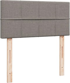 vidaXL Κρεβάτι Boxspring με Στρώμα Taupe 100 x 200 εκ. Υφασμάτινο