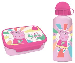 Φαγητοδοχείο 800ml & Παγούρι 500ml Must Peppa Pig 000482830