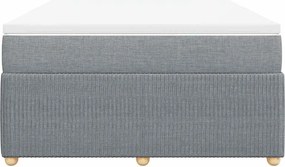 vidaXL Κρεβάτι Boxspring με Στρώμα Αν. Πράσινο 160x200εκ Υφασμάτινο