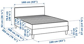 SÄBÖVIK κρεβάτι με στρώμα, 160x200 cm 493.857.51
